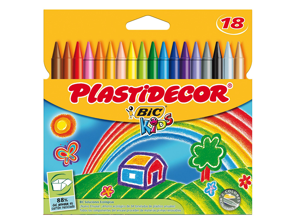 18 Lápis de Cera Plastidecor - BIC ( Imagem 5 de 5 ) - Preview