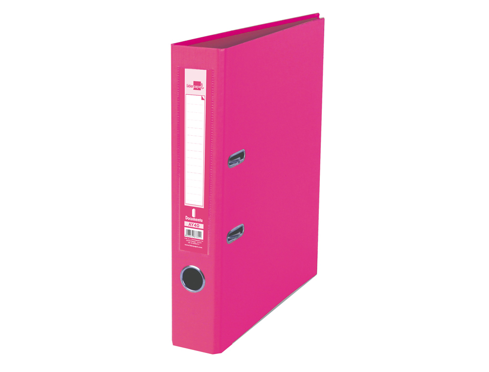 Pasta de arquivo de alavanca liderpapel documenta pvc folio lombada 52 mm rosa ( Imagem 3 de 19 ) - Preview