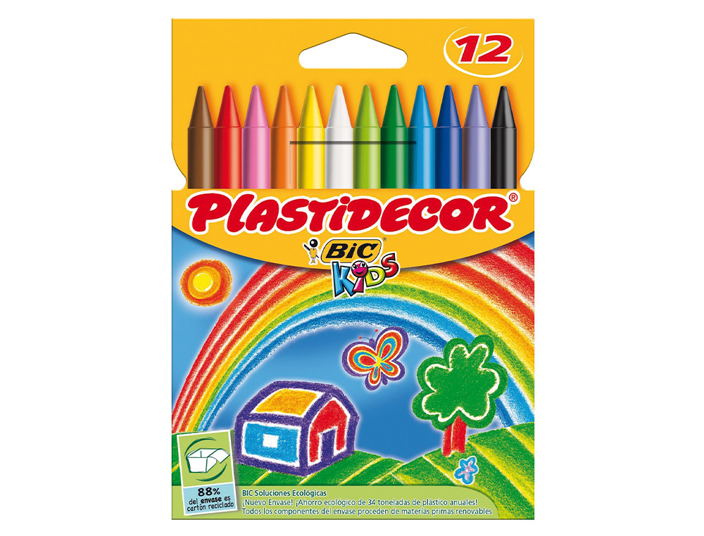 12 Lápis de Cera Plastidecor - BIC ( Imagem 5 de 5 ) - Preview