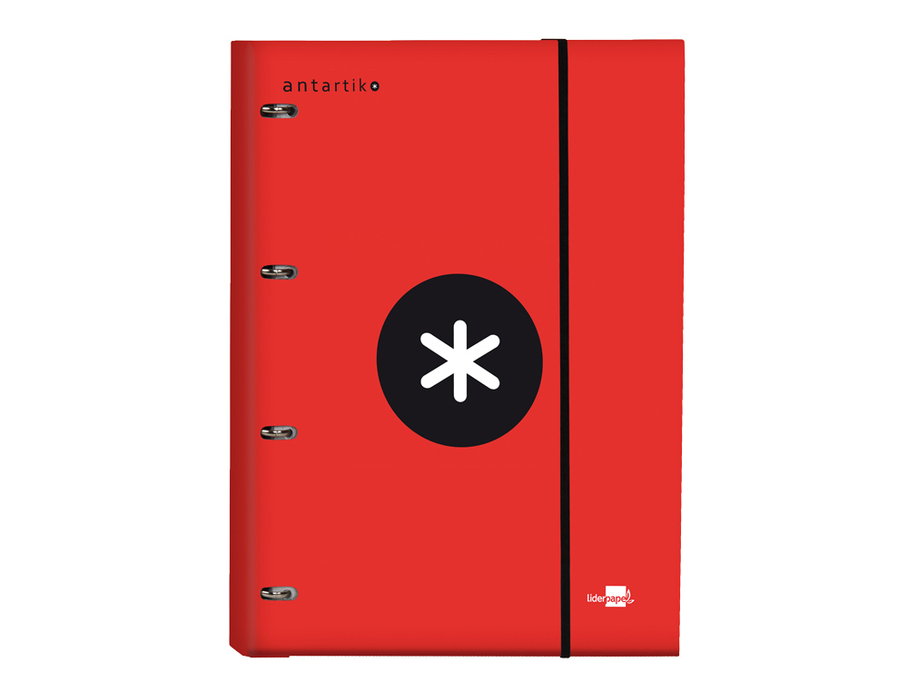Pasta liderpapel com recarga antartik din a4 quadricula 5mm forrada 4 aneis 25mm cor vermelho ( Imagem 5 de 18 ) - Preview