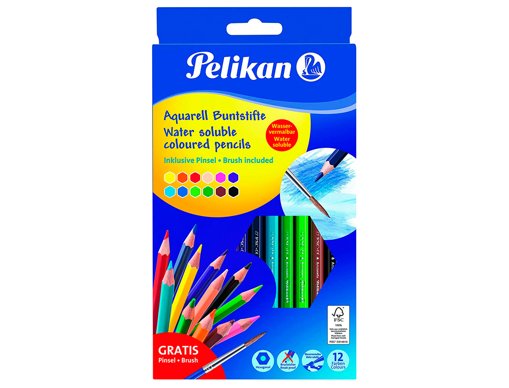 Lápis de Cores Pelikan Aguarelaveis Caixa com 12 Unidades ( Imagem 2 de 2 ) - Preview