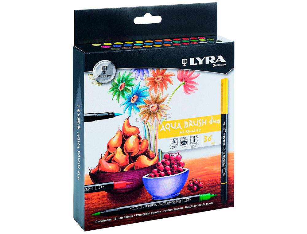 Marcador lyra aqua brush duo caixa de 36 cores ( Imagem 2 de 4 ) - Preview