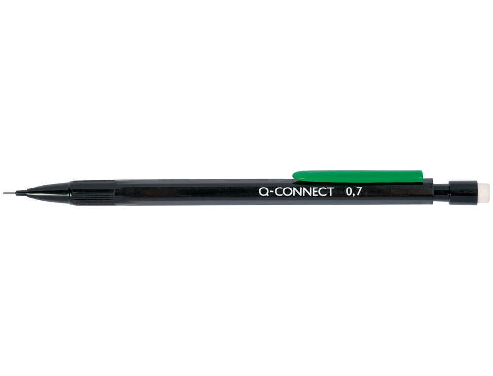 Lapiseira q-connect 0.7 mm com 3 minas corpo preto com clip verde (10 unidades) ( Imagem 2 de 2 ) - Preview