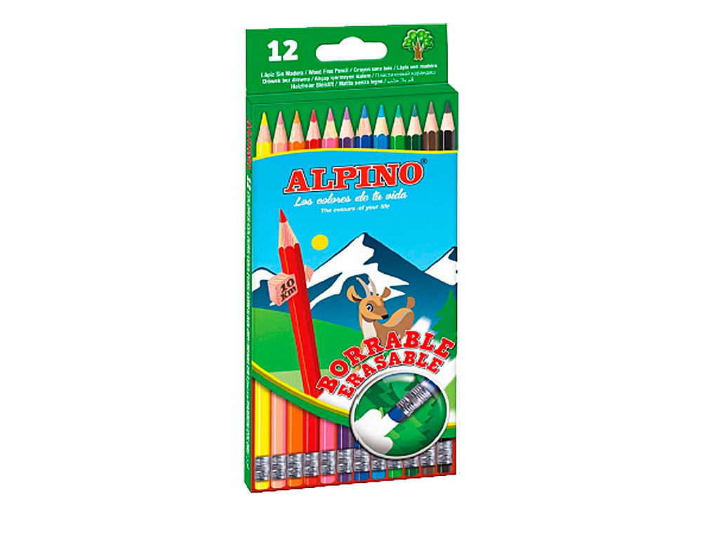 Lapis de cores alpino apagavel com borracha caixa de 12 cores sortidas ( Imagem 2 de 3 ) - Preview