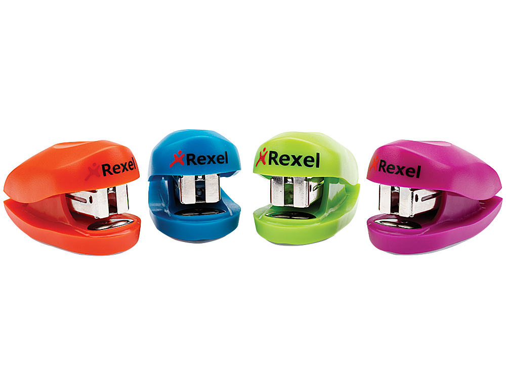 Agrafador rexel buddy + caixa de agrafes capacidade 10 folhas cores sortidas ( Imagem 2 de 7 ) - Preview