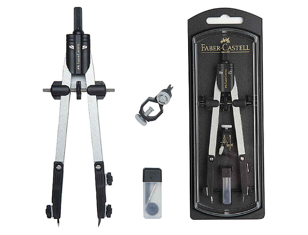 Compasso Faber Castell Escolar de Ajuste Rápido Com Adaptador Universal ( Imagem 2 de 2 ) - Preview