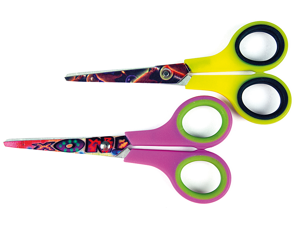 Tesoura escolar liderpapel hip hop 14 cm unidade (24 unidades) ( Imagem 5 de 14 ) - Preview