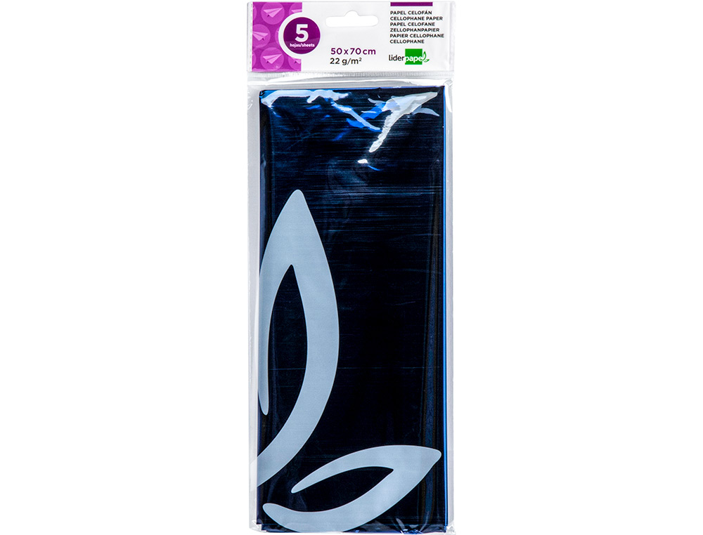 LIDERPAPEL - 5 FLS CELOFANE AZUL - 75028 ( Imagem 2 de 4 ) - Preview