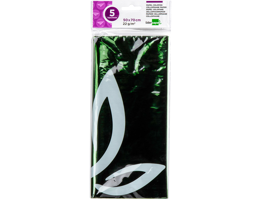 LIDERPAPEL - 5 FLS GREEN CELLOPHANE - CL15 ( Imagem 2 de 4 ) - Preview