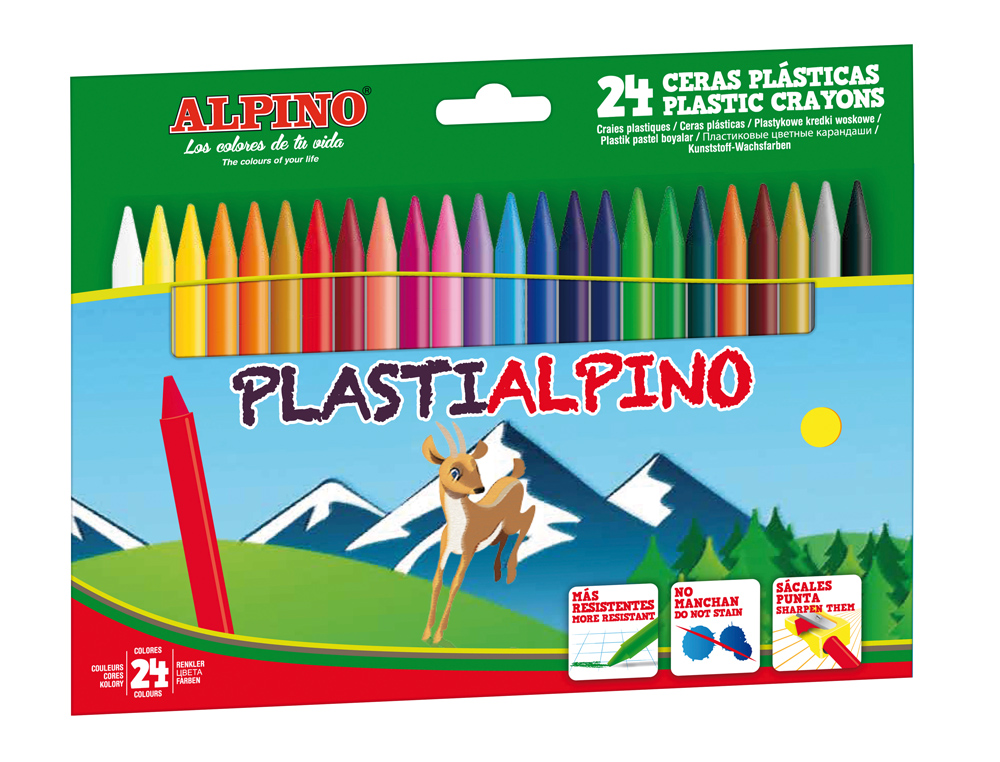 Lapis cera plastialpino caixa de 24 cores ( Imagem 2 de 2 ) - Preview