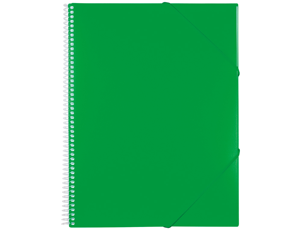 Capa catalogo liderpapel com espiral 20 bolsas polipropileno din a5 verde ( Imagem 5 de 18 ) - Preview