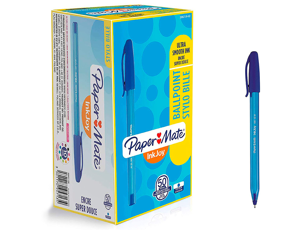Esferográfica Paper Mate Inkjoy 100 Cap - Azul ( Imagem 5 de 8 ) - Preview