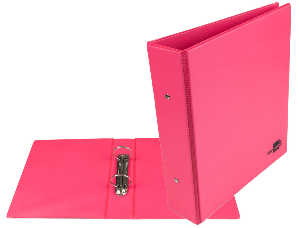 Pasta de 2 aneis 40 mm redondos liderpapel din a5 cartao forrado pvc fucsia ( Imagem 4 de 8 ) - Preview