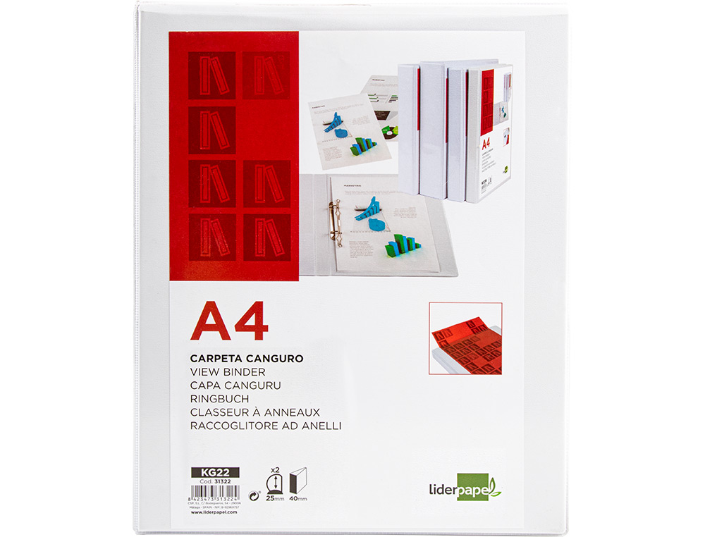 LIDERPAPEL - PASTA 2 ARG. A4 DE 25mm - KG22 ( Imagem 2 de 13 ) - Preview