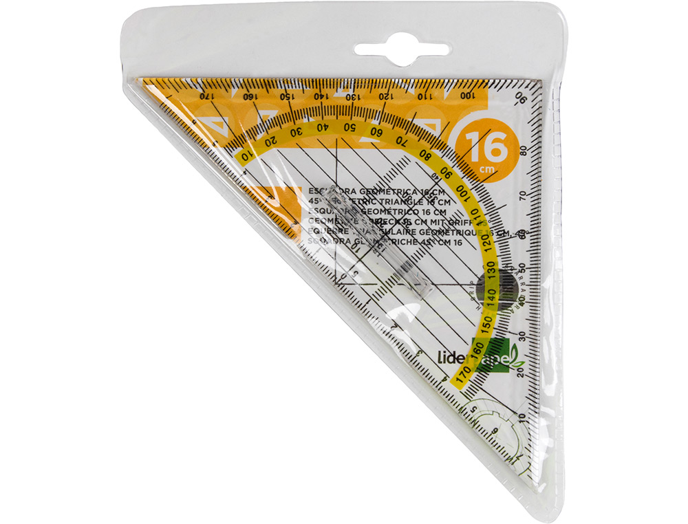 Aristo Liderpapel Geometria -16 cm Plástico Cristal Com Pega Fixa ( Imagem 2 de 7 ) - Preview