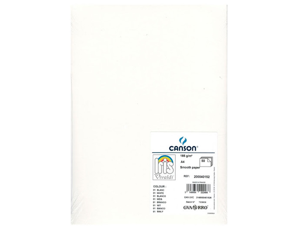 Pack 50 Folhas Cartolina Iris 185/A4 Branco ( Imagem 3 de 5 ) - Preview