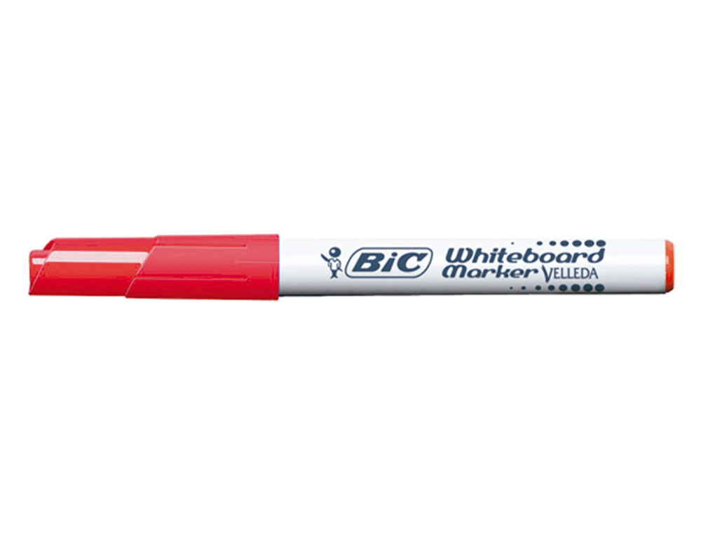 Marcador bic velleda para quadro branco - vermelho ponta redeodnda ( Imagem 2 de 5 ) - Preview