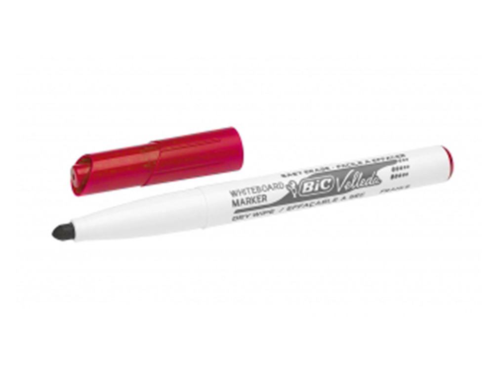 Marcador bic velleda para quadro branco - vermelho ponta redeodnda ( Imagem 4 de 5 ) - Preview