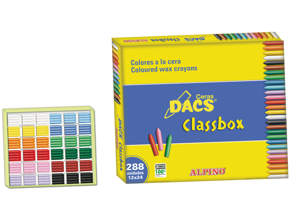 Lapis de cera dacs classbox caixa de 288 unidades 12 cores sortidas ( Imagem 2 de 3 ) - Preview