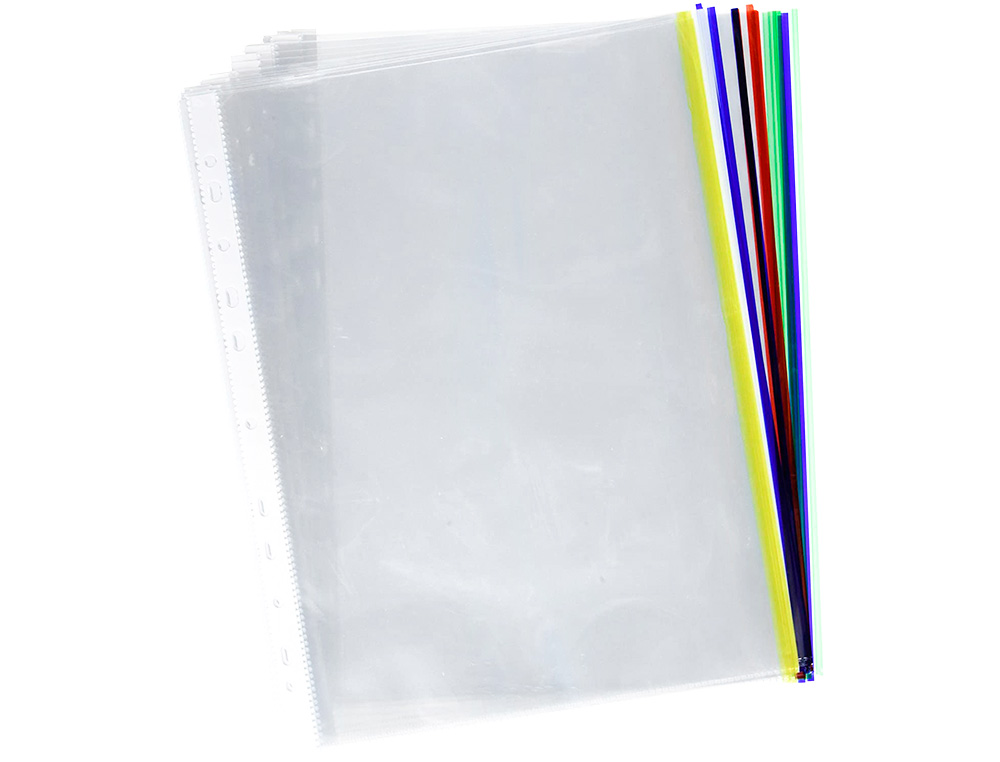 Bolsa catalogo q-connect din a4 70 microns cristal com rebordo cores sortidas bolsa de 25 unidades ( Imagem 2 de 6 ) - Preview
