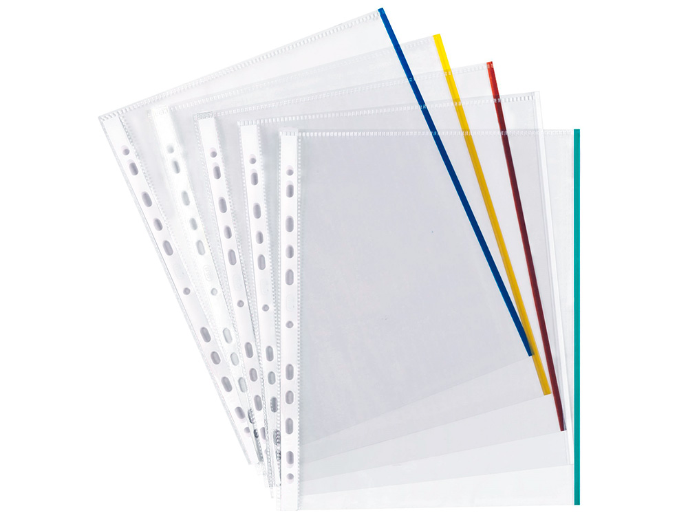 Bolsa catalogo q-connect din a4 70 microns cristal com rebordo cores sortidas bolsa de 25 unidades ( Imagem 3 de 6 ) - Preview