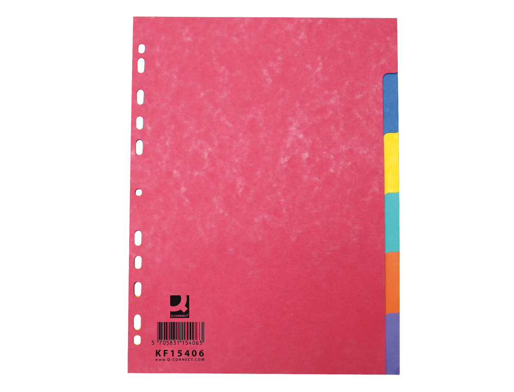 Q-Connect Glossy Cardstock Divider Set of 6 DIN A4 Multi-Perforated Dividers ( Imagem 4 de 9 ) - Preview