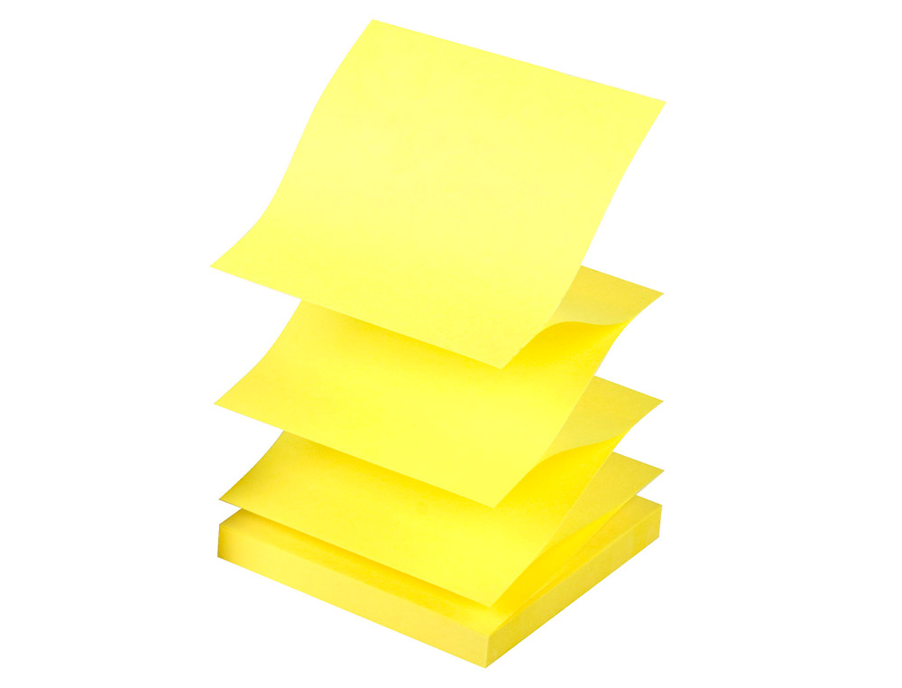 Bloco de notas adesivas q-connect 75x75 mm amarelo neon zig-zag ( Imagem 4 de 5 ) - Preview