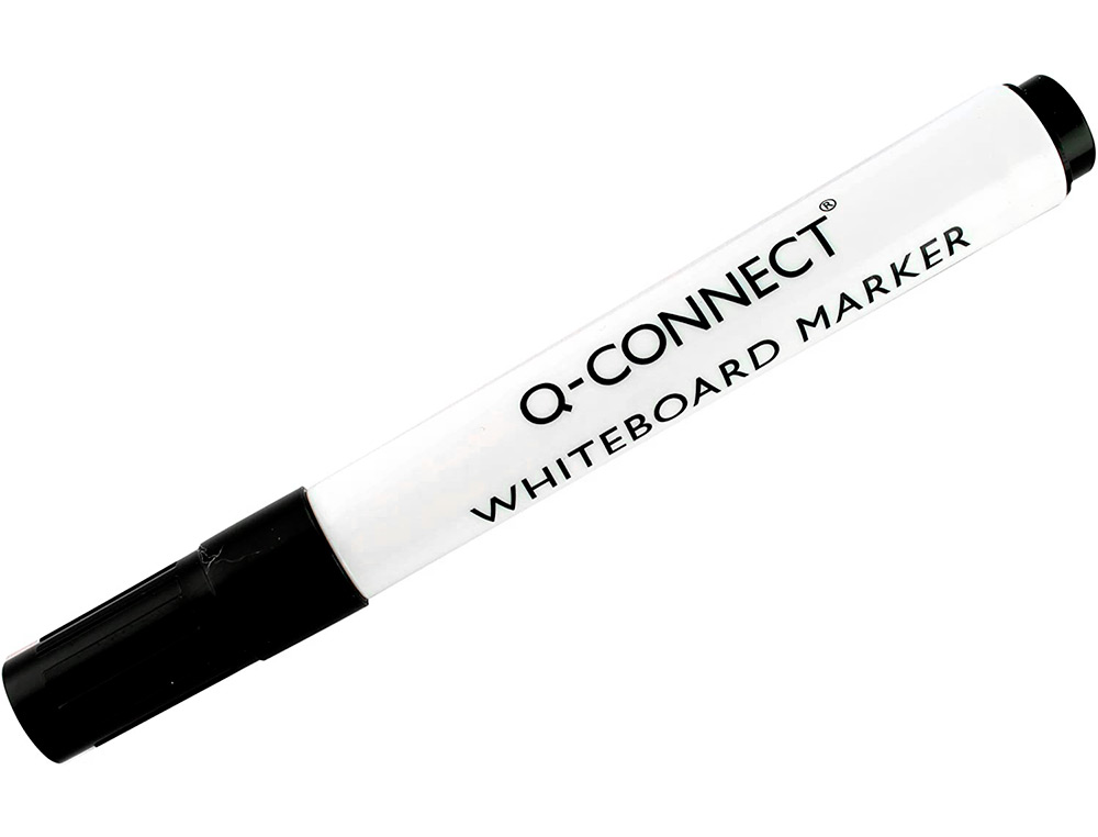Marcador q-connect quadro branco preto ponta redonda 3.0 mm (10 unidades) ( Imagem 3 de 5 ) - Preview