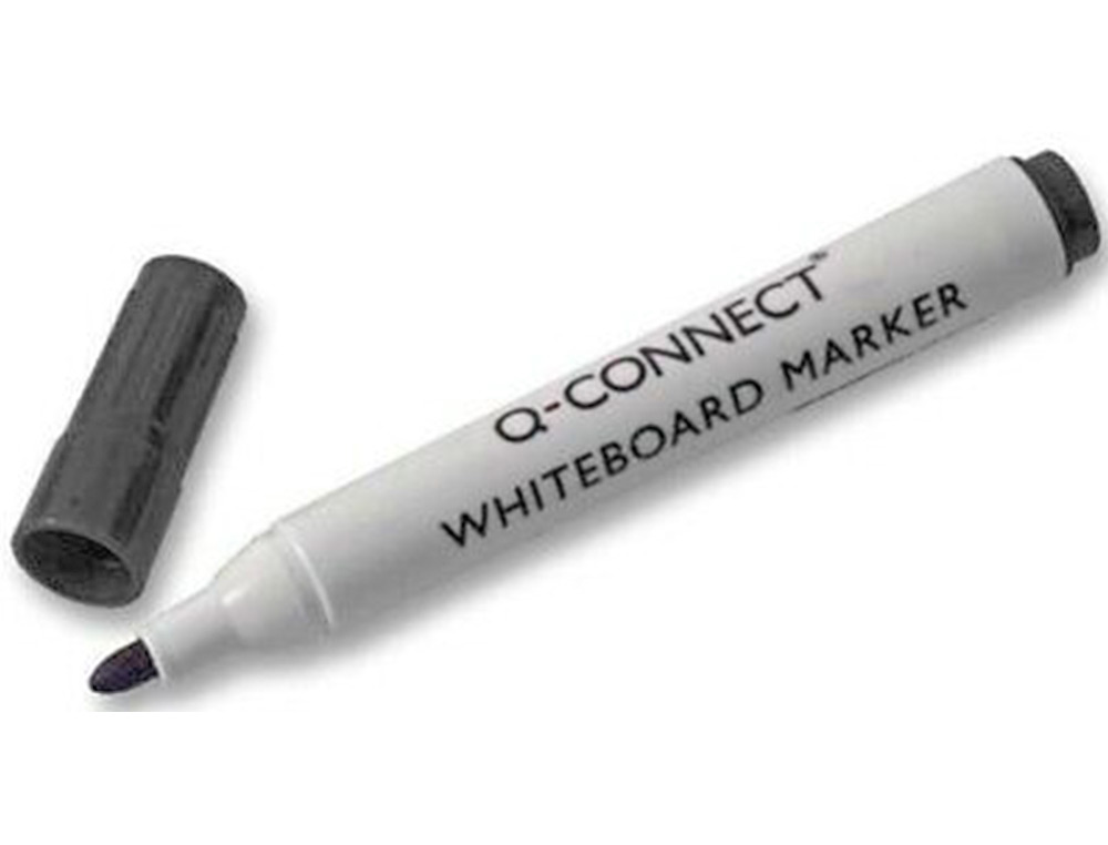 Marcador q-connect quadro branco preto ponta redonda 3.0 mm (10 unidades) ( Imagem 4 de 5 ) - Preview