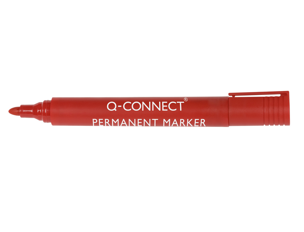 Marcador q-connect permanente vermelho ponta redonda 3.0 mm ( Imagem 2 de 2 ) - Preview