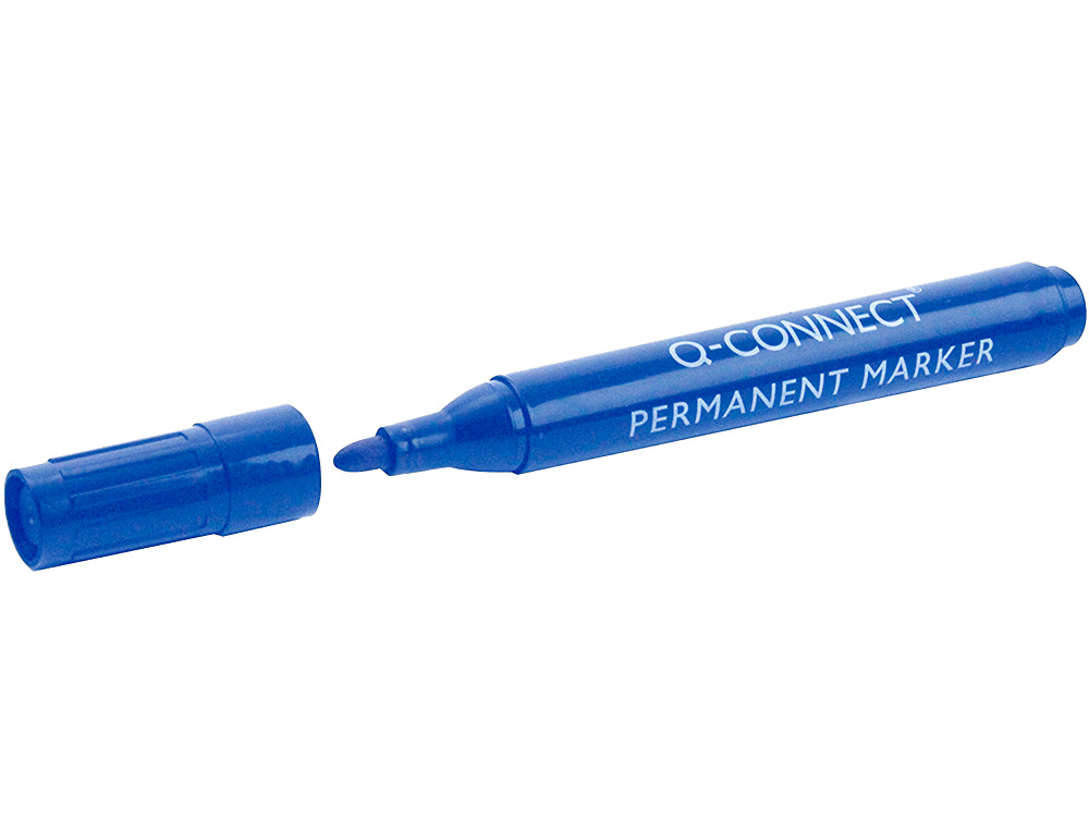Marcador q-connect permanente azul ponta redonda 3.0 mm ( Imagem 3 de 6 ) - Preview