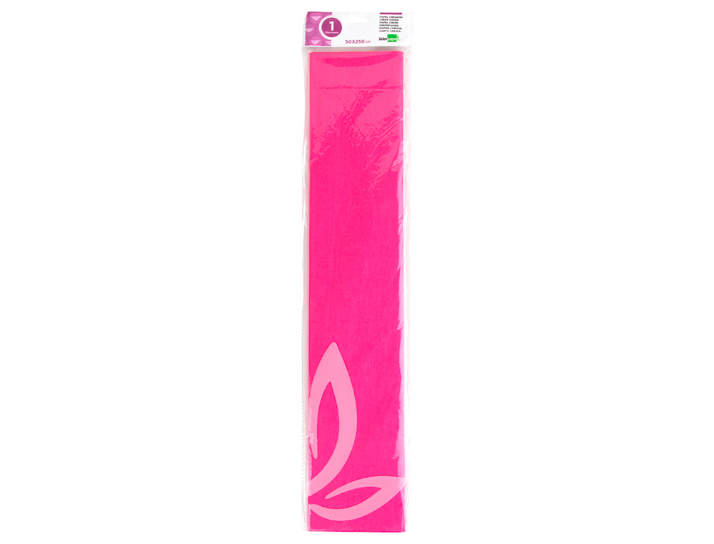 Papel crepe liderpapel 50 cm x 2,5 m 34gr rosa fluorescente ( Imagem 2 de 9 ) - Preview