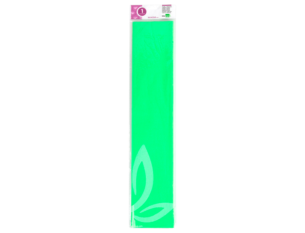 Papel crepe liderpapel 50 cm x 2,5 m 34gr verde fluorescente ( Imagem 2 de 6 ) - Preview