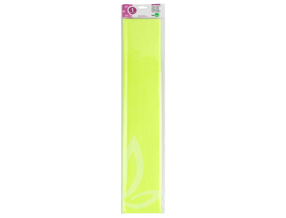 Papel crepe liderpapel 50 cm x 2,5 m 34gr amarelo fluorescente ( Imagem 2 de 9 ) - Preview
