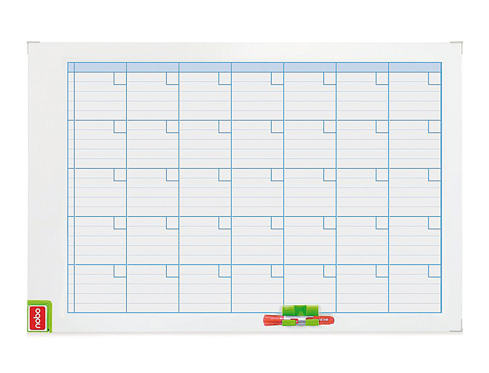 Planning magnetico nobo mensal moldura metalico 90x60 cm ( Imagem 2 de 6 ) - Preview