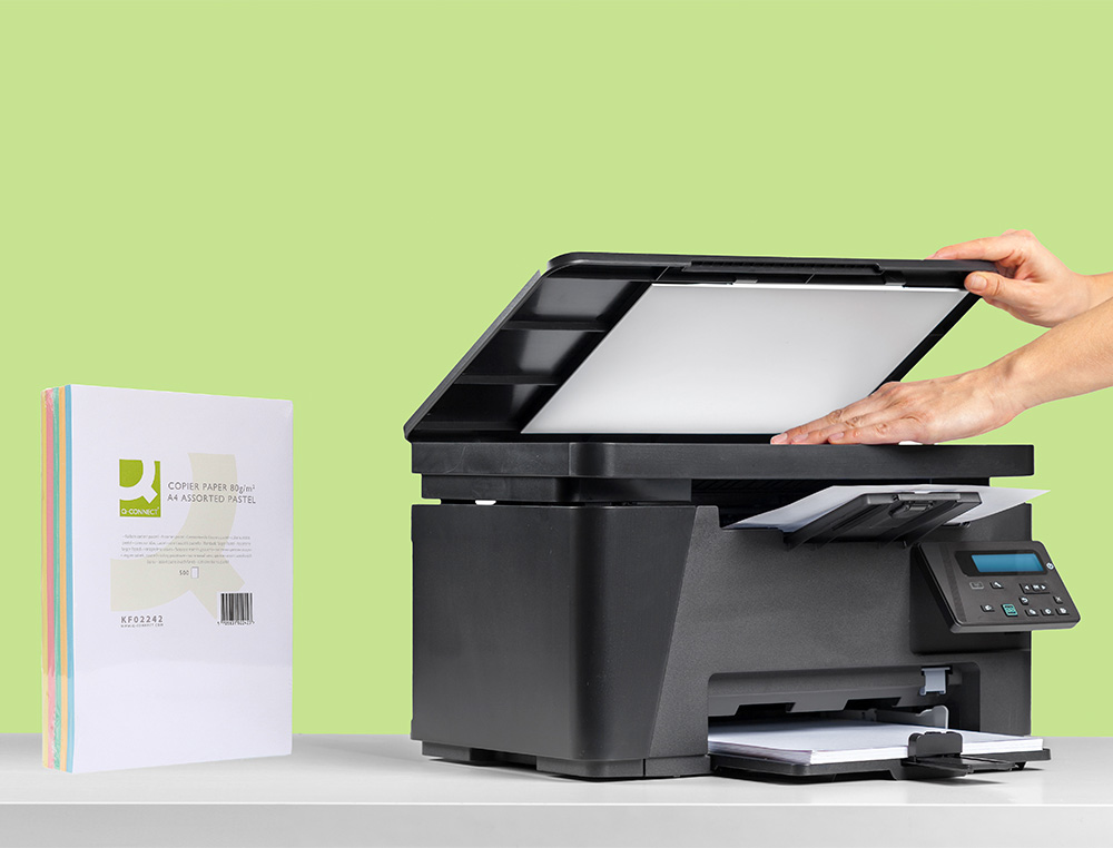 Papel de cor q-connect din a4 80 gr 5 cores sortidas pack de 500 folhas ( Imagem 5 de 7 ) - Preview