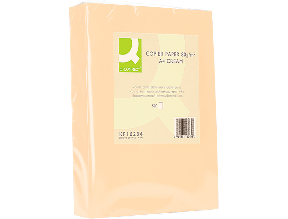 Papel de cor q-connect din a4 80gr creme pack de 500 folhas ( Imagem 3 de 8 ) - Preview