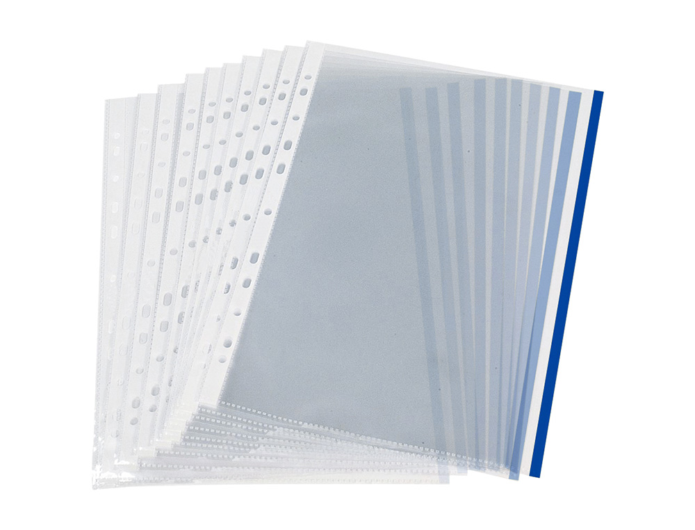 Bolsa catalogo q-connect din a4 70 microns pp cristal com borda azul bolsa de 10 unidades ( Imagem 3 de 4 ) - Preview