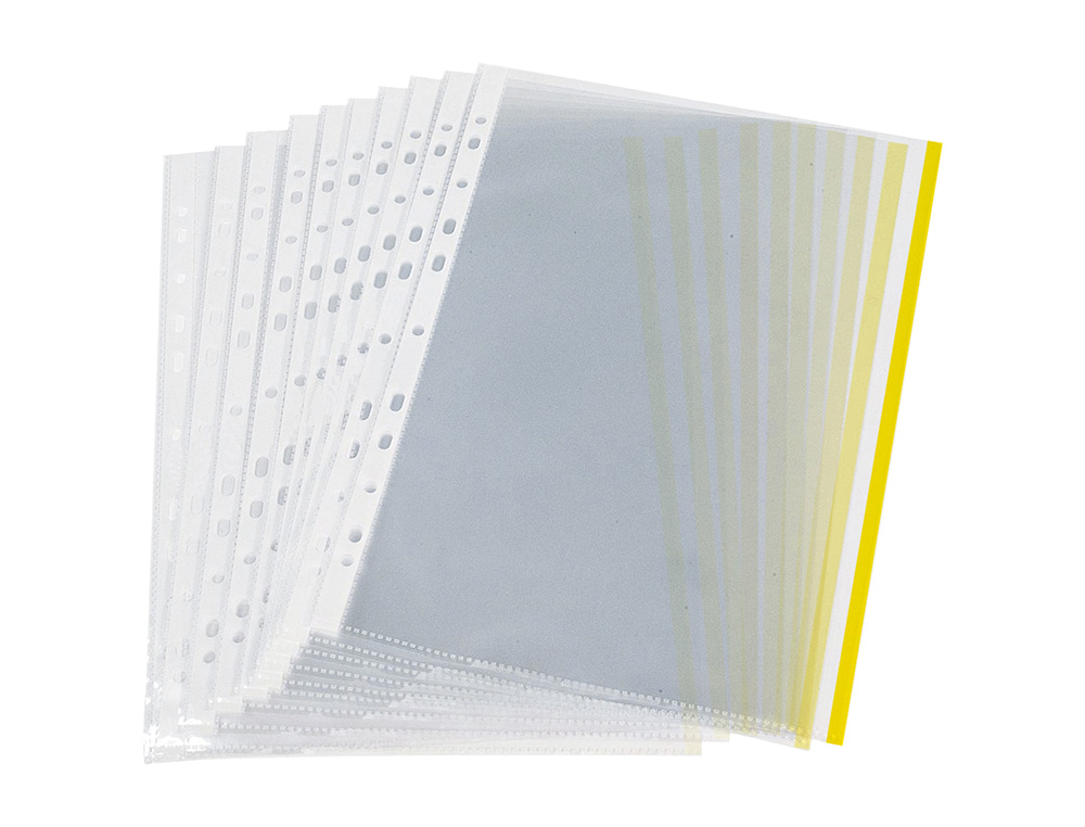 Bolsa catalogo q-connect din a4 70 microns pp cristal com borda amarelo bolsa de 10 unidades ( Imagem 3 de 4 ) - Preview