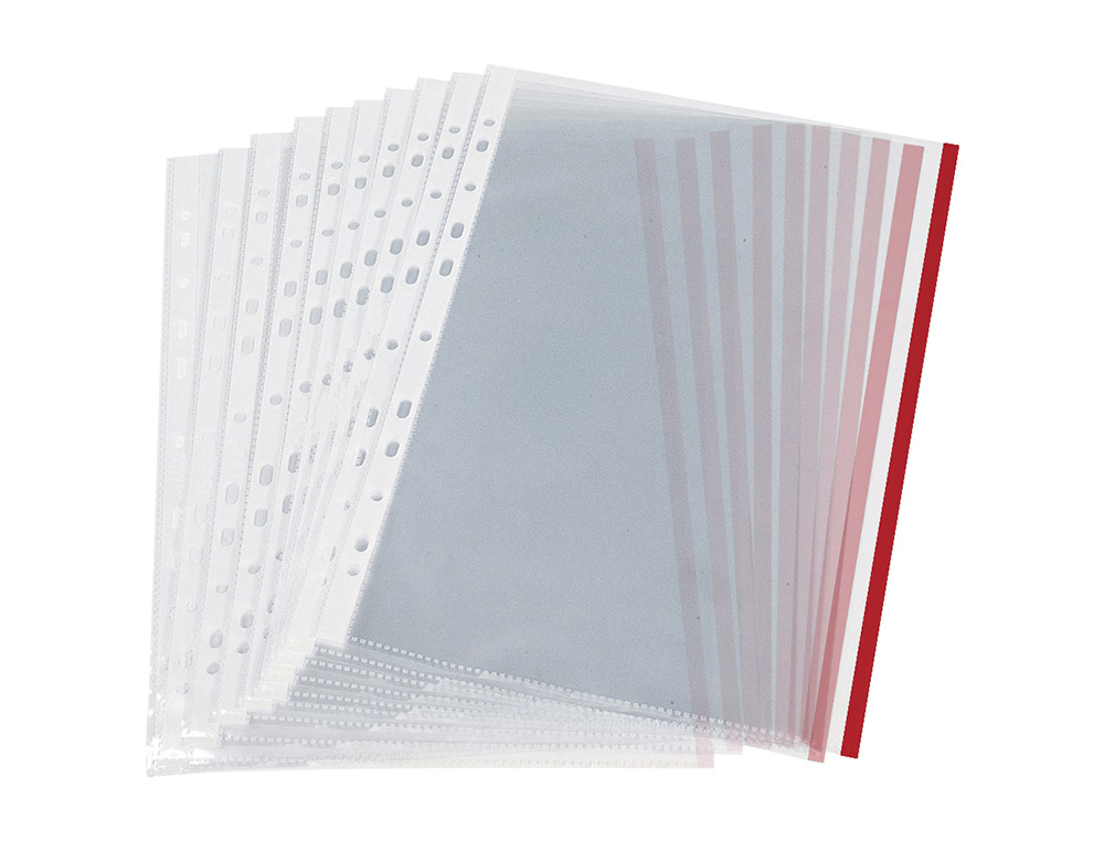 Bolsa catalogo q-connect din a4 70 microns pp cristal com borda vermelha bolsa de 10 unidades ( Imagem 3 de 4 ) - Preview