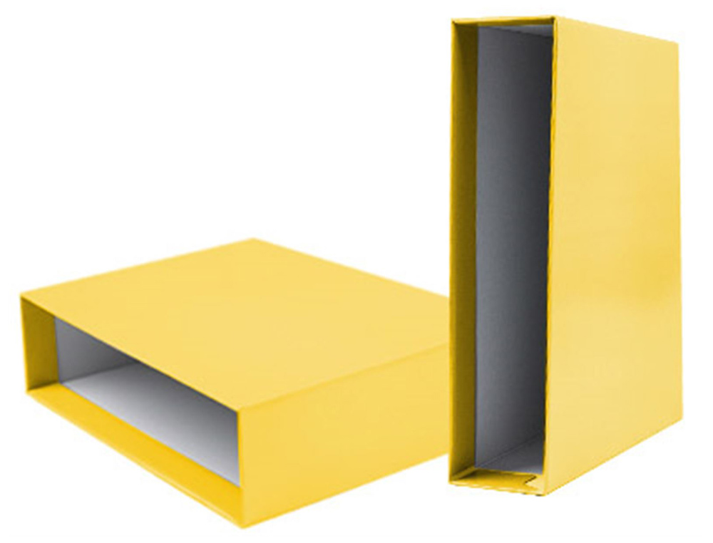 Caixa para pasta de arquivo liderpapel documenta lombada larga din a4 amarelo ( Imagem 4 de 4 ) - Preview
