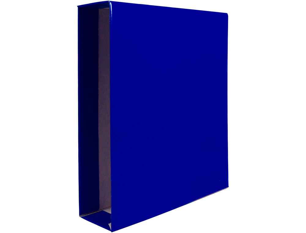 Box for file folder, paper, cardboard, folio, document, spine 82mm, blue color. ( Imagem 3 de 4 ) - Preview
