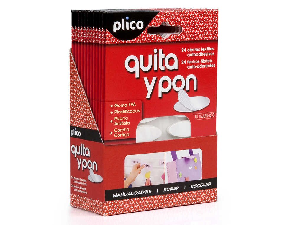 Velcro autoadesivo redondo 24 fechos ( Imagem 3 de 3 ) - Preview