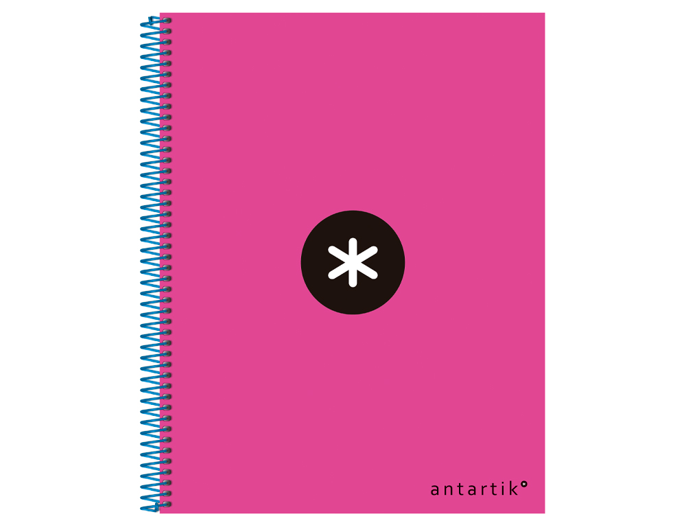 Caderno espiral liderpapel din a4 antartik capa forrada 120 f 100 gr liso com bandas de cores 4 furos cor rosa fluor ( Imagem 3 de 12 ) - Preview