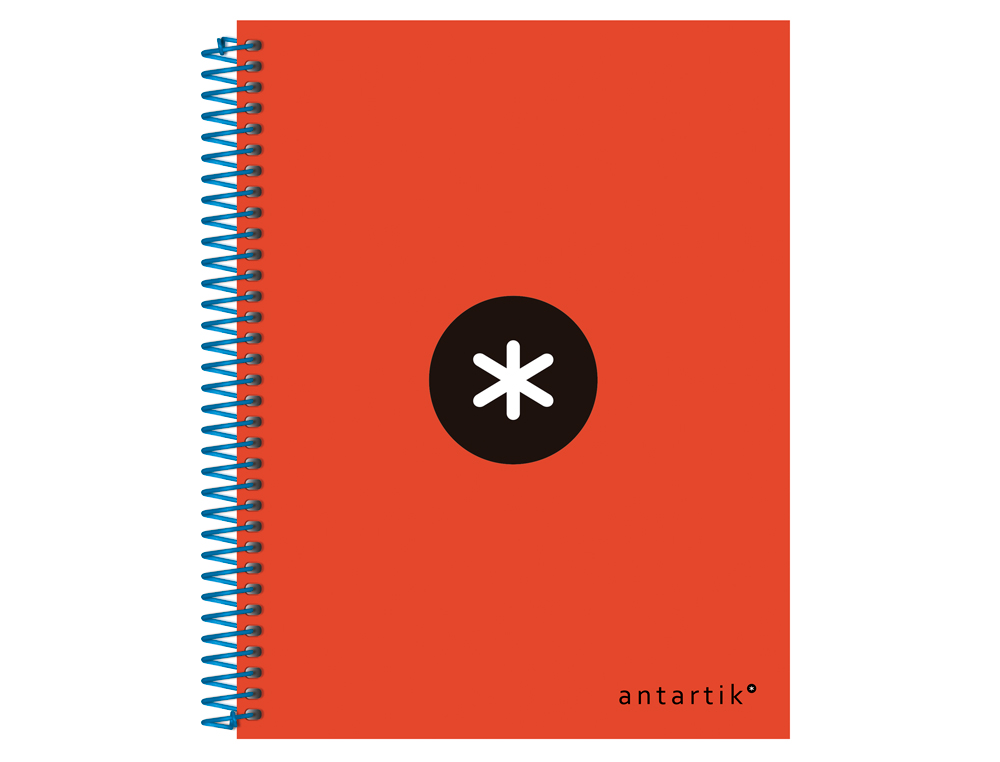 Spiral notebook, Liderpapel Din A5, Antarctica brand, 120 sheets, 100gsm paper, 5mm grid, 5 color bands, red color. ( Imagem 3 de 12 ) - Preview