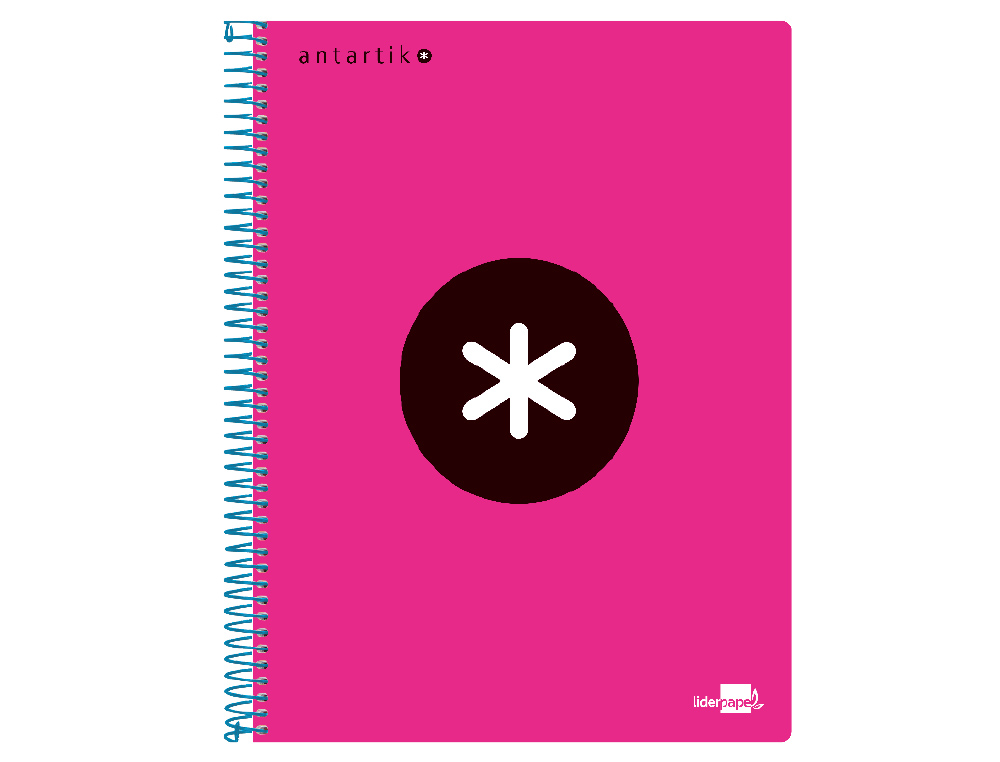 Caderno espiral liderpapel din a4 antartik capa forrada 120 f 100 gr pautado 5 bandas de cores 4 furos cor rosa f. ( Imagem 3 de 12 ) - Preview