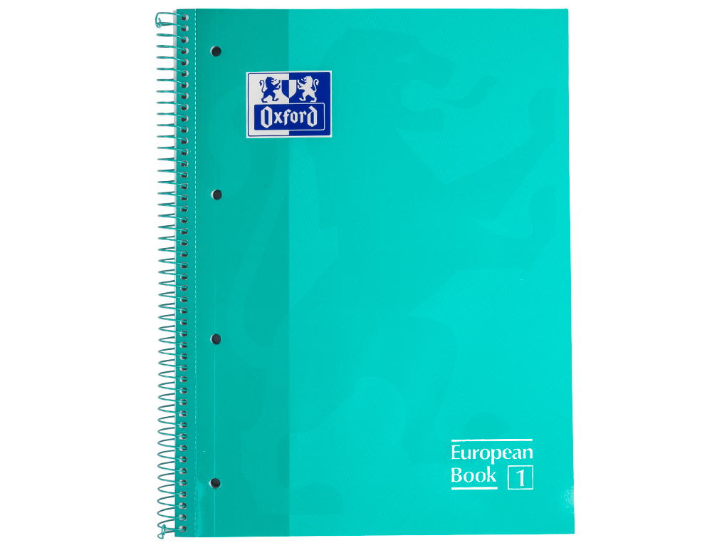 Caderno espiral oxford capa extradura microperfurado din a4 80 f quadricula 5 mm cor menta gelo ( Imagem 3 de 11 ) - Preview