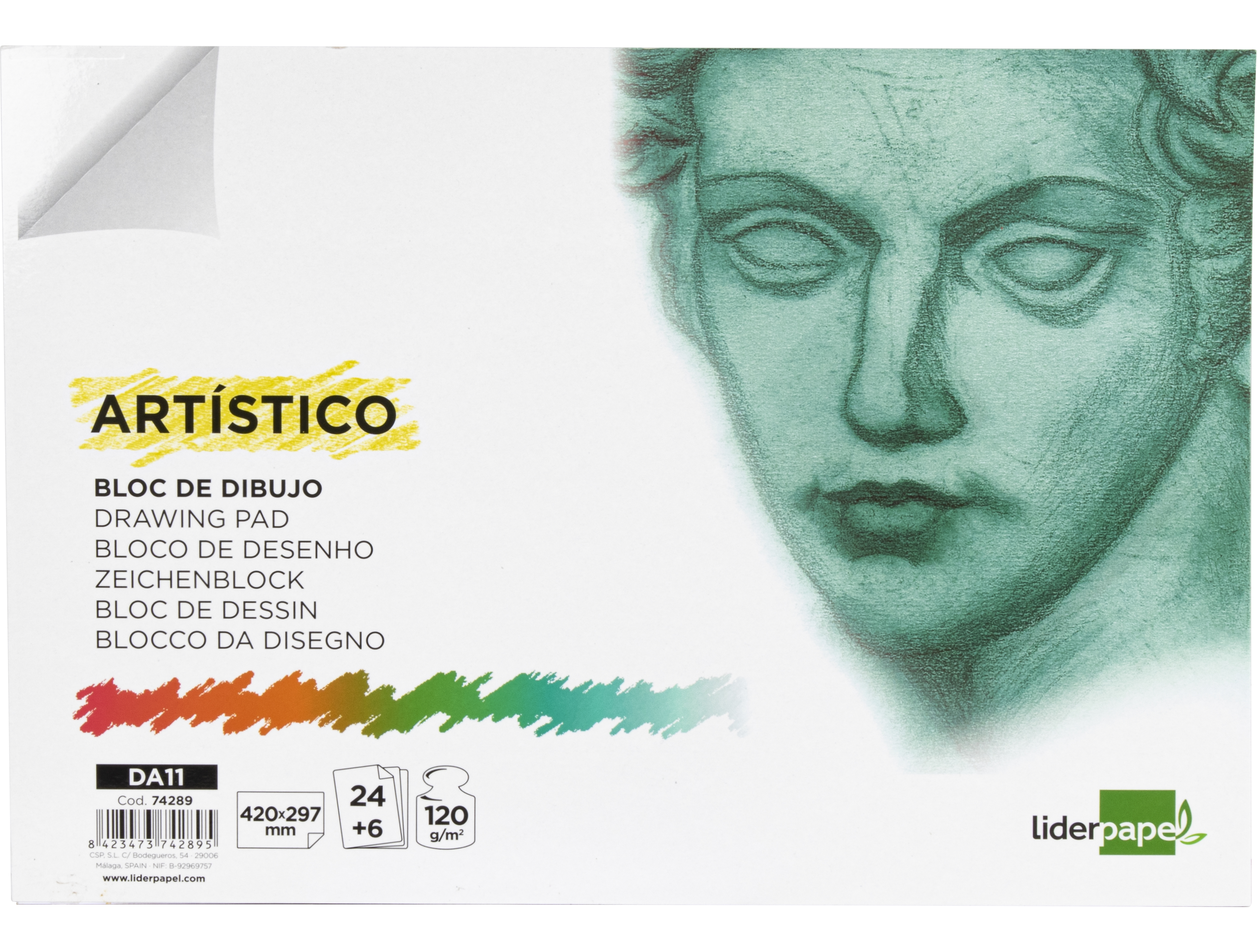Bloco de desenho liderpapel artistico colado A3 ( Imagem 5 de 14 ) - Preview