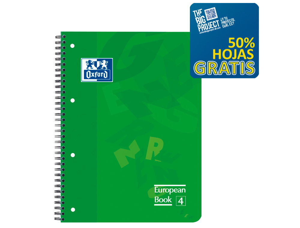 Caderno A4 Capa Pp Espiral Oxford C/Divisorias Extraiveis Quadriculado 120Fl 90G Sortido 400027277  ( Imagem 4 de 6 ) - Preview