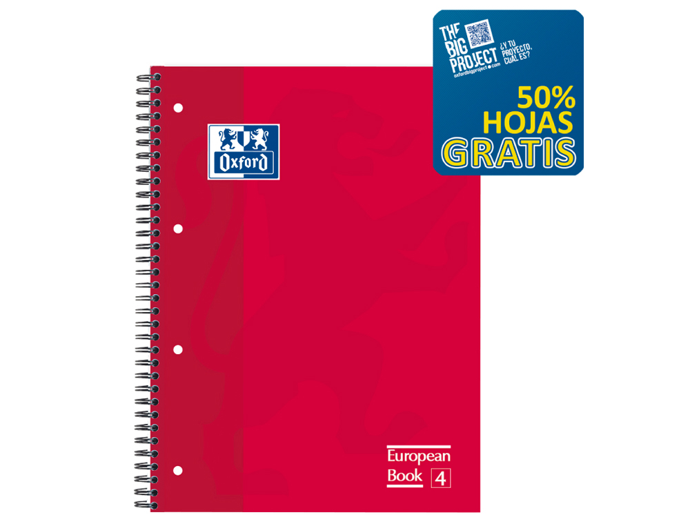Caderno espiral oxford capa extradura optik paper microperfurado din a4 120 folhas + 50% com 3 separadores quadricula 5 (5 unidades) ( Imagem 3 de 9 ) - Preview